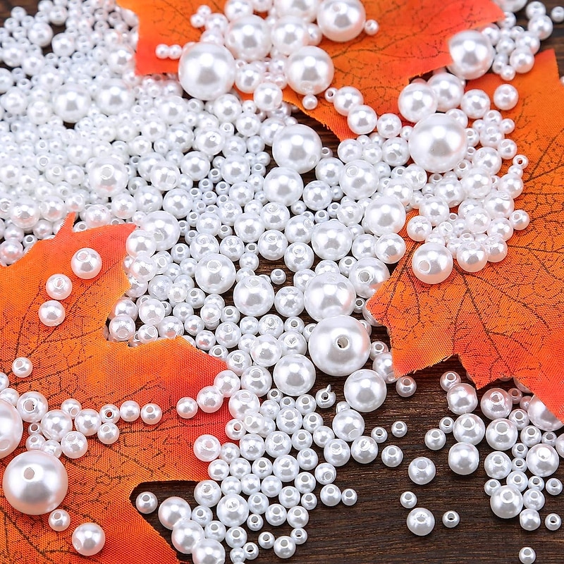 1150pcs Black Pearl Beads for Jewelry Making  Plastic Pearl Beads Loose Round Faux Pearl Beads with Holes for DIY Crafts Earring Choker Necklace Bracelet Making 3/4/5/6/8/10/12mm2