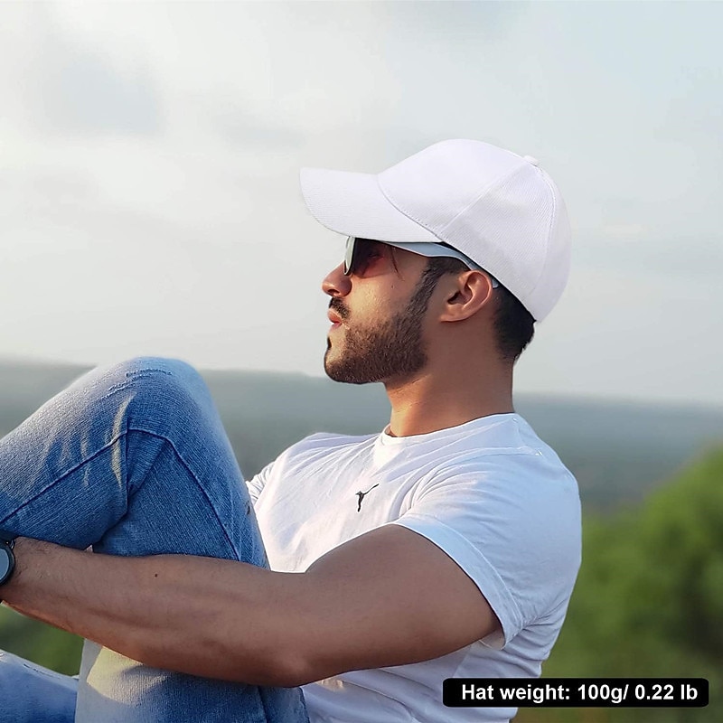 LED Fiber Optic Cap with 7 Colors, USB Rechargeable Glowing Baseball Hat for Party, Event, Holiday Light-Up Hat4