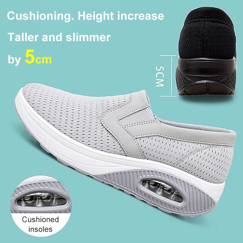 Women's Purple Slip-On Athletic Walking Shoes with Air Cushion Sole for Comfort and Support3