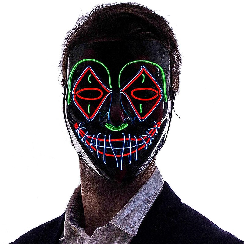 Halloween LED Purge Scary Mask Light Up LED Mask Cool Costume Accessories3