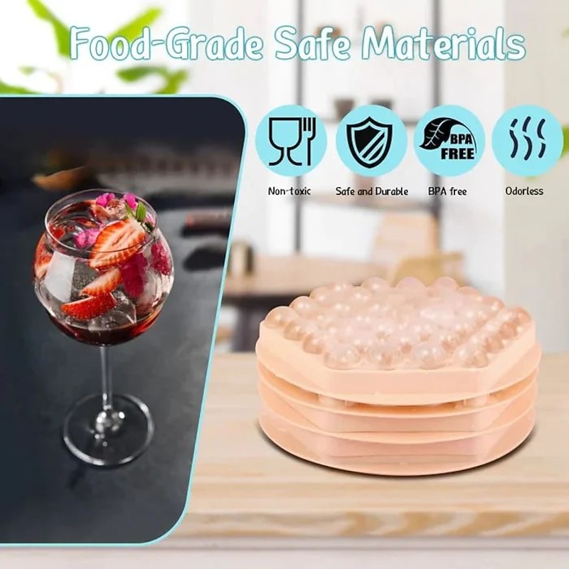 Creative Home Ice Maker-Homemade, Silicone & Flexible 33-Ice Cube Trays Grids Ice Cube Tray with Lid Party Bar4