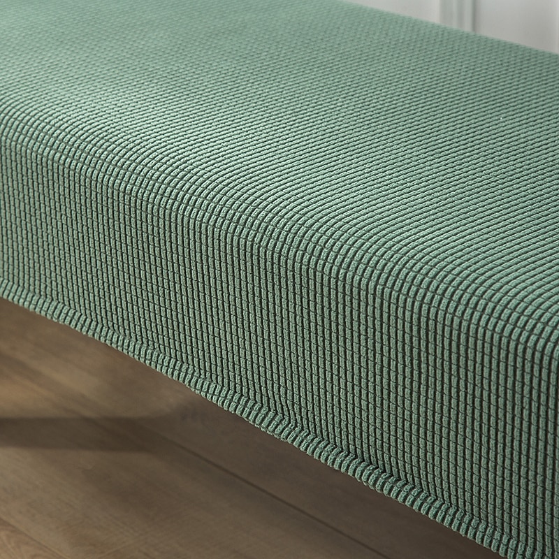 100% Dining Bench Cover Burgundy Removable Bench Slipcover Spandex High Stretch Bench Seat Furniture Protector Dining Chair Slipcovers for Living Room and Kitchen3