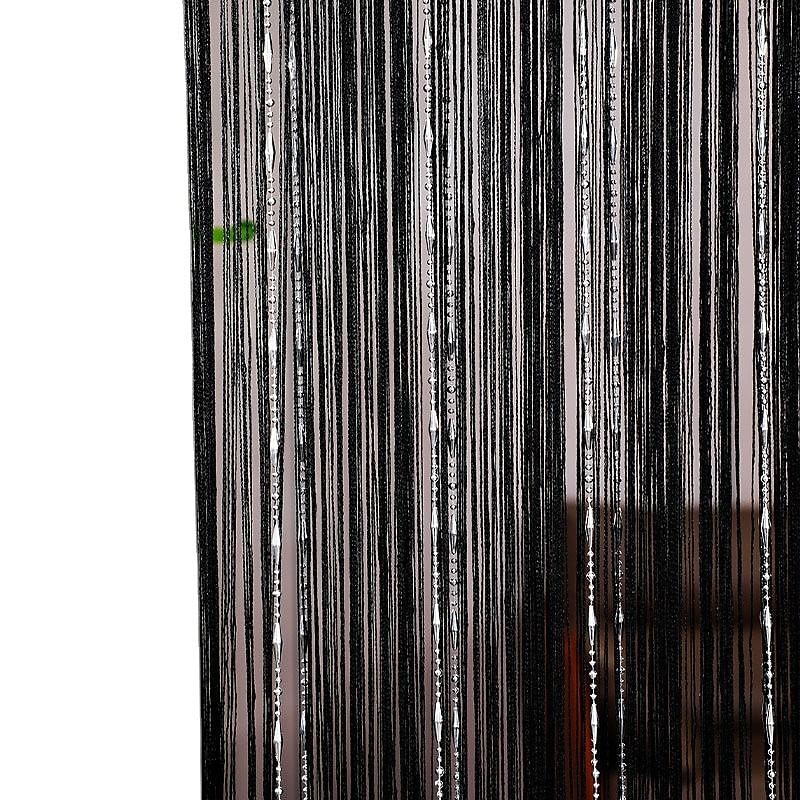 String Curtain Doorway Curtain Tassels Beaded Curatin, Boho Macrame Sliding Door Curtain Wedding Tapestry Decoration, Room Divider for Pergola Outdoor Patio W 1m x H 2m4