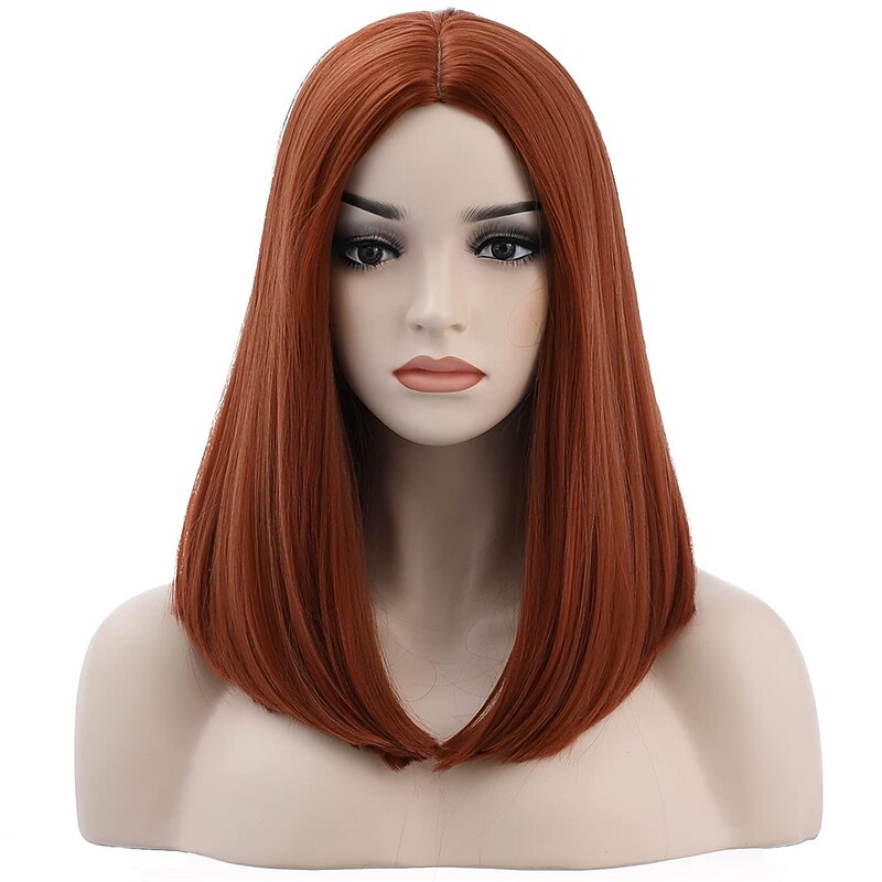 The Movie Black Widow Cosplay Wigs for Women Anime Synthetic Shoulder Length Brown Silk Straight Wigs for Girls Party Daily Use Halloween Wigs2