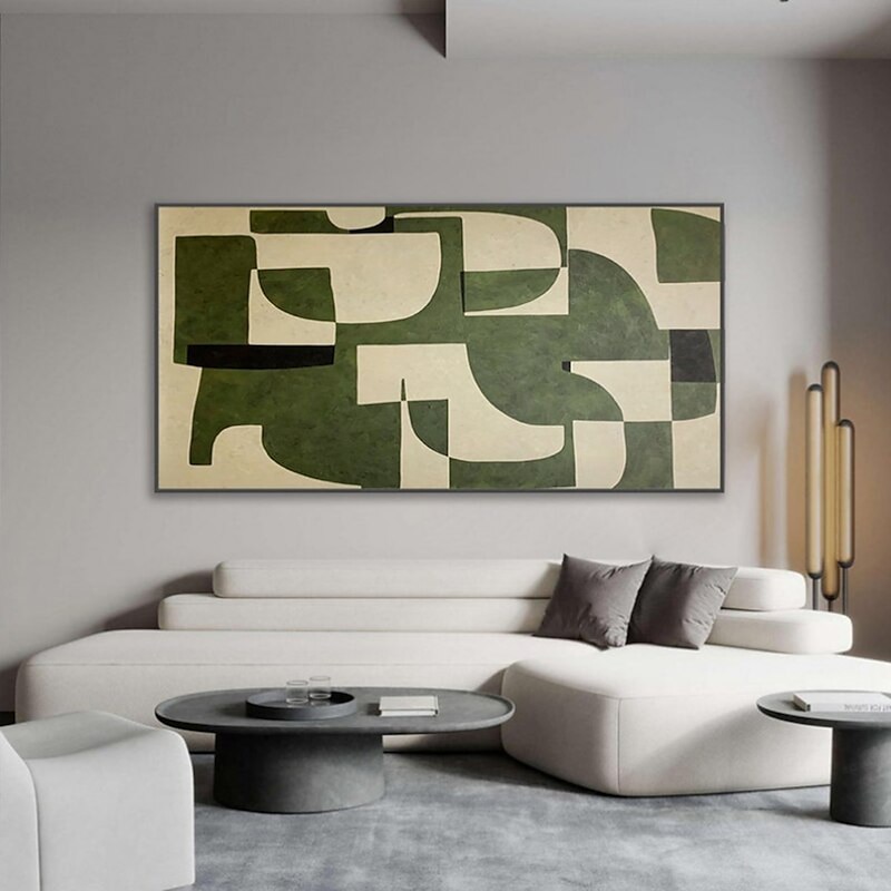 Oil Painting Hand Painted Vertical Abstract Landscape Modern Rolled Canvas (No Frame) 24