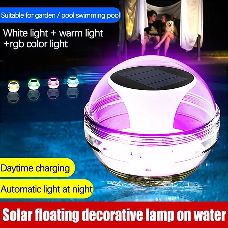 3 Models Solar Floating Light Outdoors RGB Color Changing Light Waterproof Swimming Pool Party Ball Lamps Pond Lighting Decor3