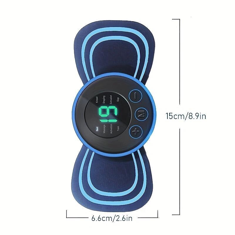 1pc Mini Portable Electric Neck Massager Patch Relieve Back & Shoulder Hip Pain Instantly With Cervical Massage Pad3