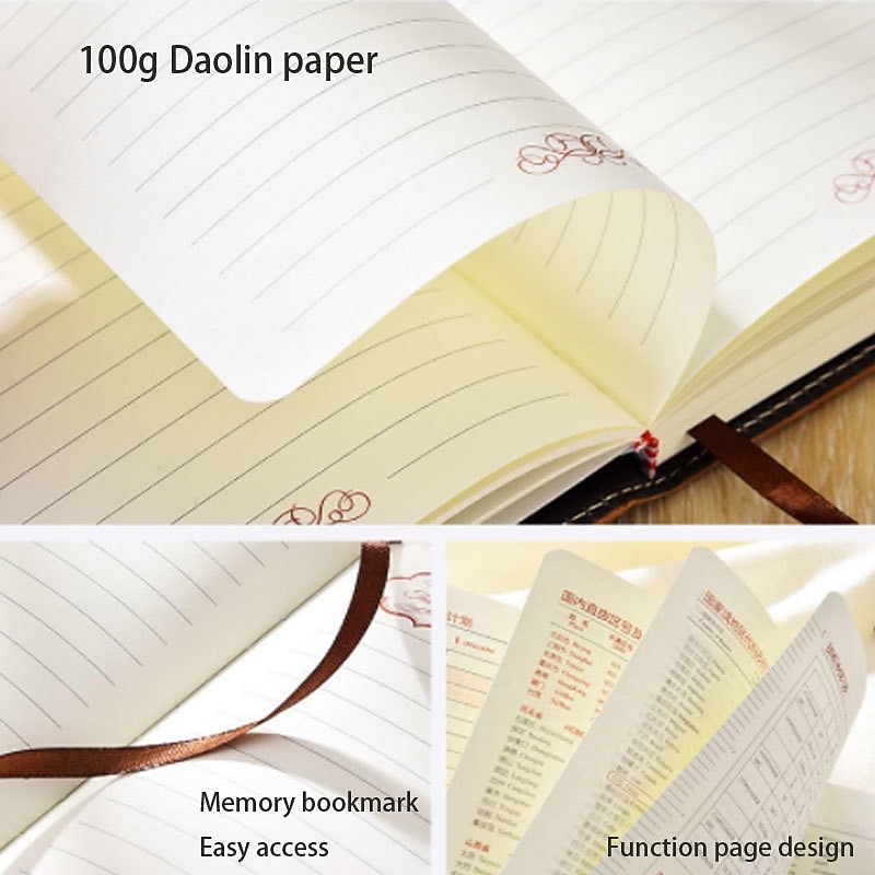 A5 200 Pages Retro Password Book with Lock Diary Thickened Creative Hand Ledger Student Notepad Stationery Notebook Binder4