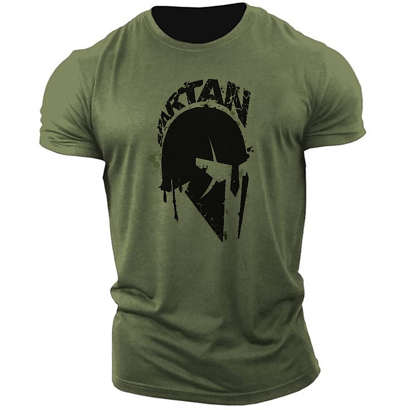 Men's Letter Graphic Prints T Shirt Graphic Tee 100% Cotton Short Sleeve Graphic Shirt White Green Coffee Comfortable Tee Outdoor Street Fashion Designer Clothing