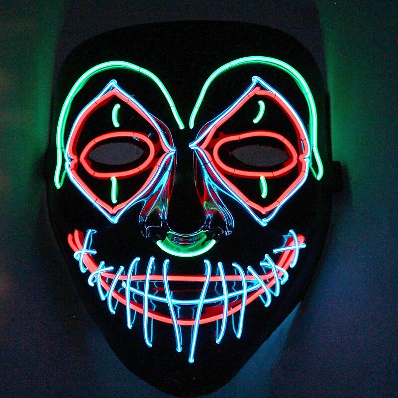Halloween LED Purge Scary Mask Light Up LED Mask Cool Costume Accessories