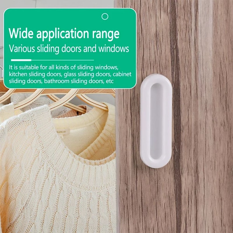 8pcs Self-adhesive Door Handles for Window Cabinet Drawer Wardrobe Sliding Door Handle Glass Non-slip Grip Auxiliary Handles4