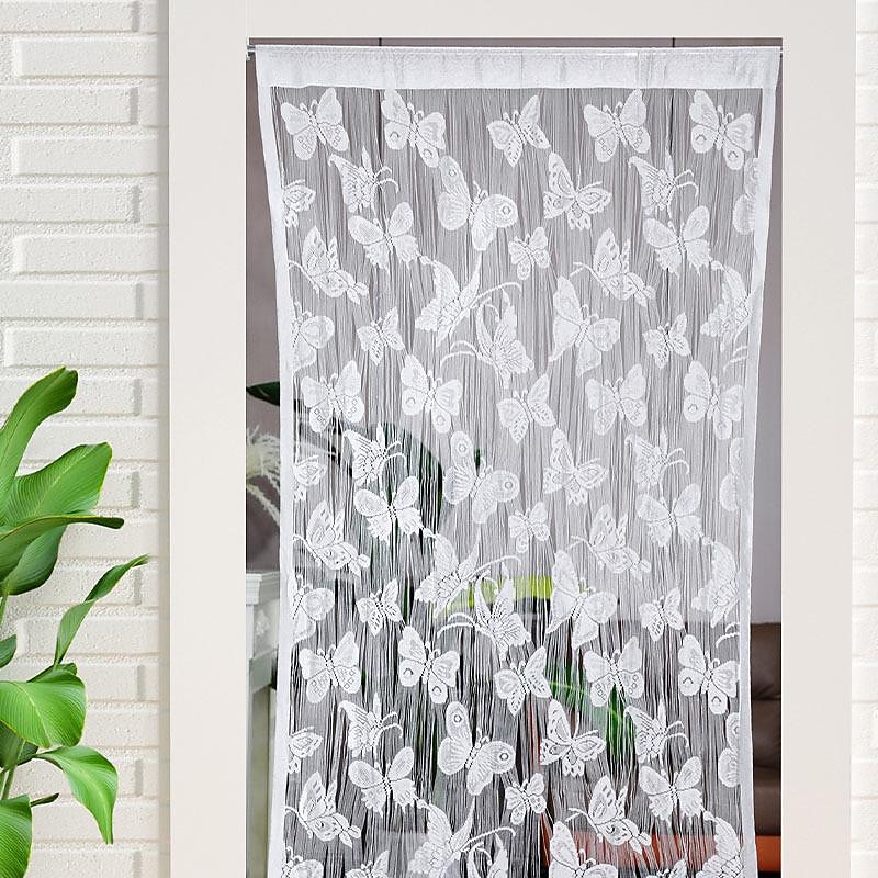 Butterflies String Curtain Doorway Curtain Tassels Beaded Curatin, Boho Macrame Sliding Door Curtain Wedding Tapestry Decoration, Room Divider for Pergola Outdoor Patio2