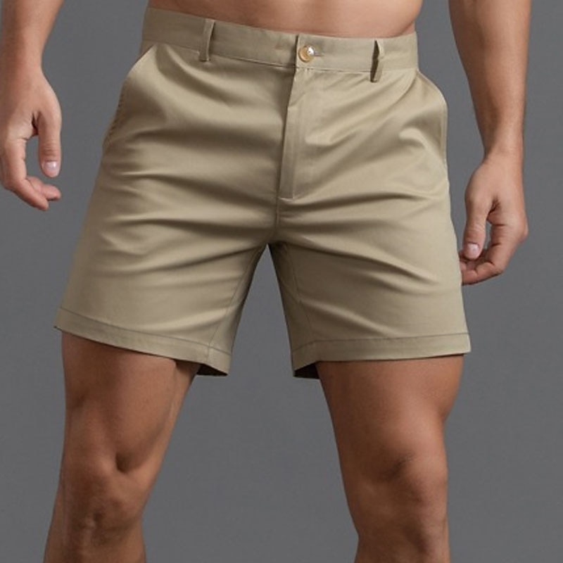 Men's Shorts Chino Shorts Bermuda shorts Work Shorts Pocket Plain Comfort Breathable Short Sports Outdoor Daily Stylish Casual / Sporty Black White Micro-elastic3