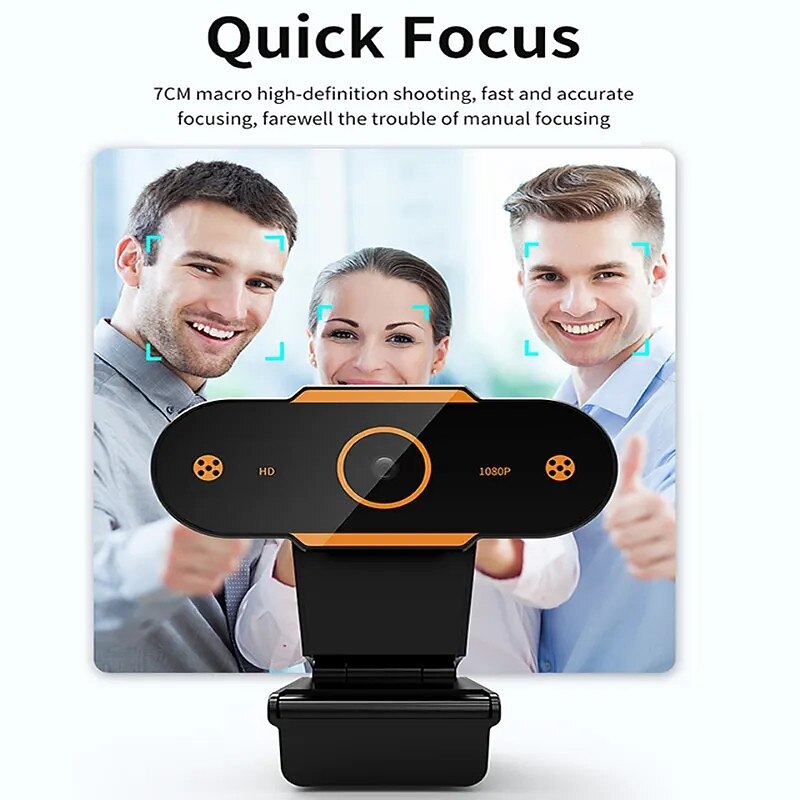 Full 1080P Autofocus HD Webcam Web USB Camera Microphone for PC Desktop Laptop 7