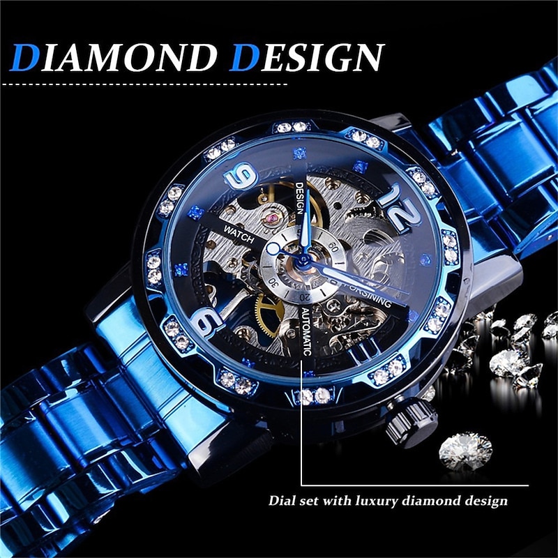 FORSINING Men Mechanical Watch Luxury Large Dial Fashion Business Automatic Watch Self-winding Luminous Calendar Stainless Steel Watch Male Clock3