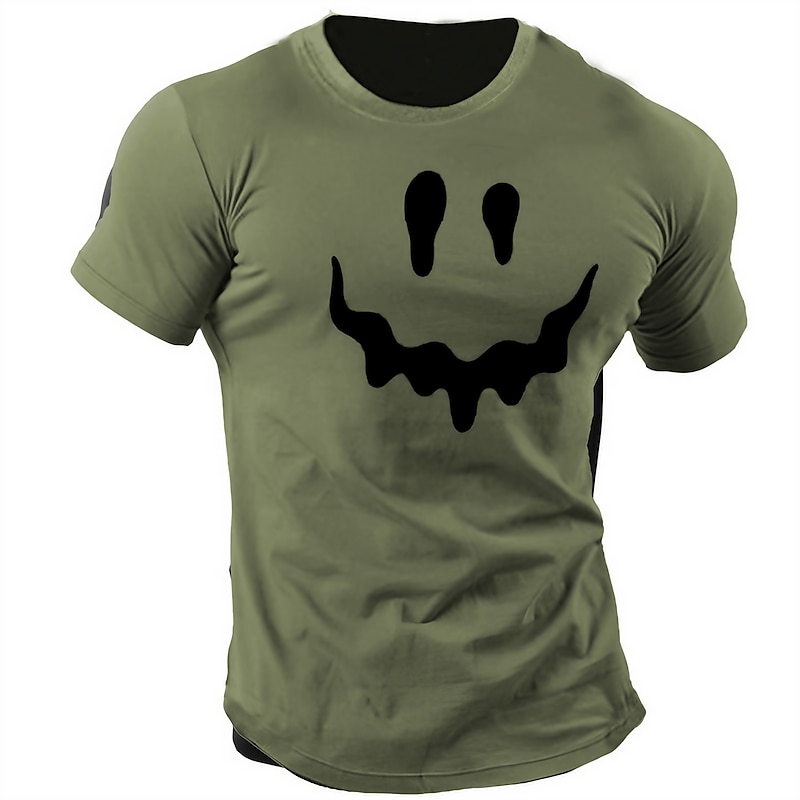 Men's Cartoon Graphic Prints T Shirt Graphic Tee 100% Cotton Short Sleeve Graphic Shirt Black Blue Green Comfortable Tee Outdoor Street Fashion Designer Clothing