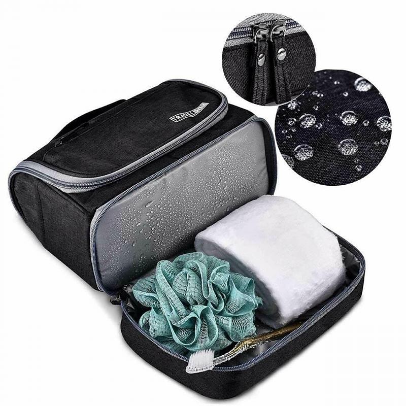 Men's Women's Handbag Makeup Bag Cosmetic Bag Polyester Oxford Cloth Holiday Beach Travel Zipper Large Capacity Waterproof Breathable Solid Color Blue Dark Blue Grey3