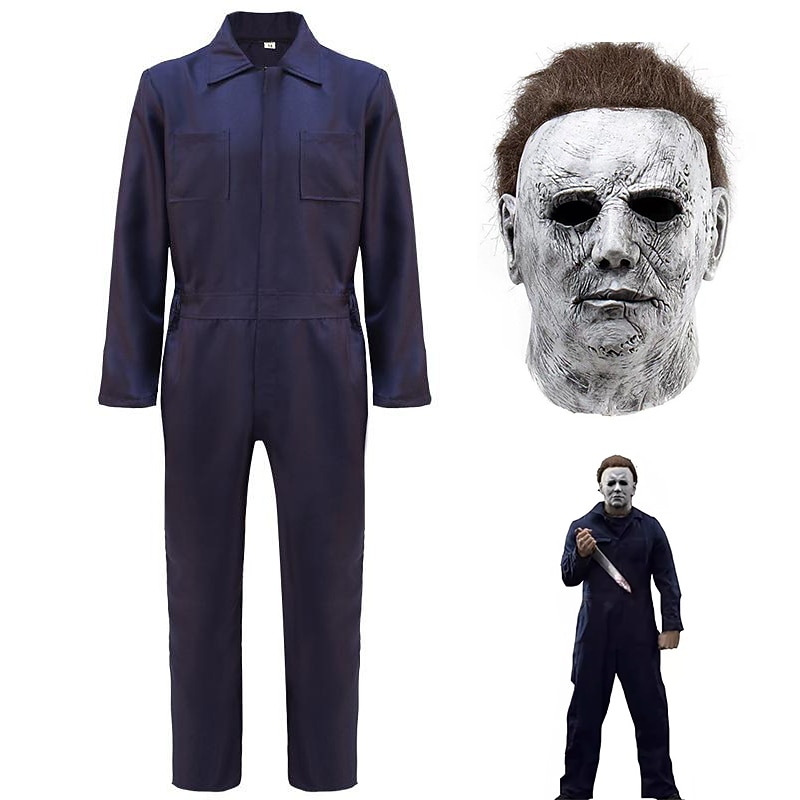 Michael Myers Halloween Cosplay Costume Mask Party Costume Halloween Cosplay Scary Costume Adults' Men's Halloween Carnival Masquerade Performance Party Easy Halloween Costumes Dress Up
