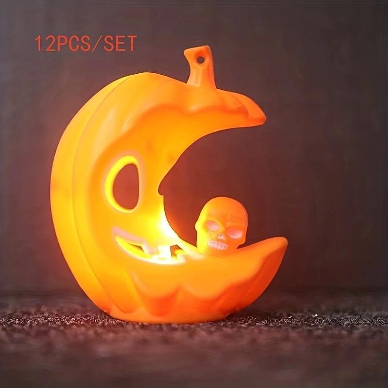 Halloween Decorations  Candle Lights Ghost Festival Props Horror Led Skull Pumpkin Lights Luminous Ornament4