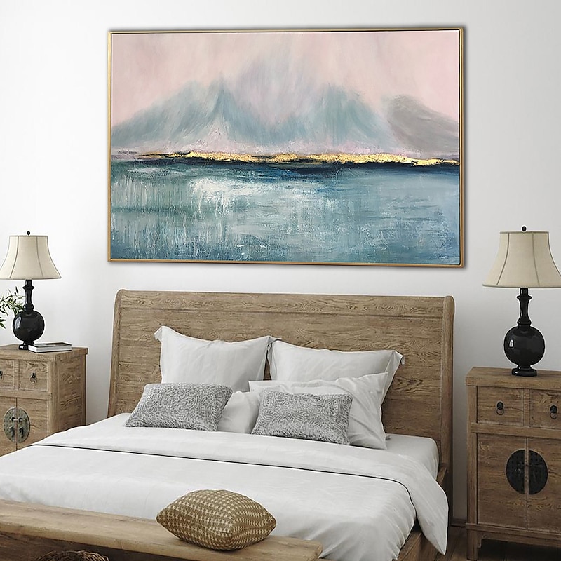 Oil Painting Hand Painted Vertical Abstract Landscape Modern Rolled Canvas (No Frame) 15