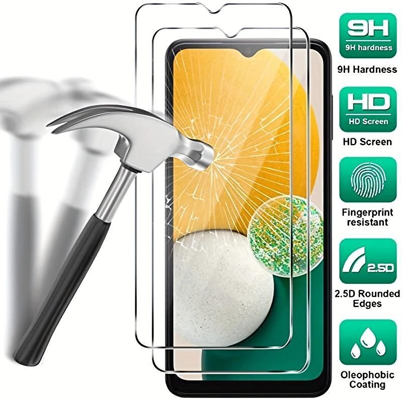 2 pcs Screen Protector For Samsung Galaxy S25 Ultra Plus A54 A34 A14 A73 A53 A33 A23 A13 A72 A52 A42 A32 A22 A12 A02 A71 A51 A41 A31 A21 A11 A01 Tempered Glass 9H Hardness Anti-Fingerprint High