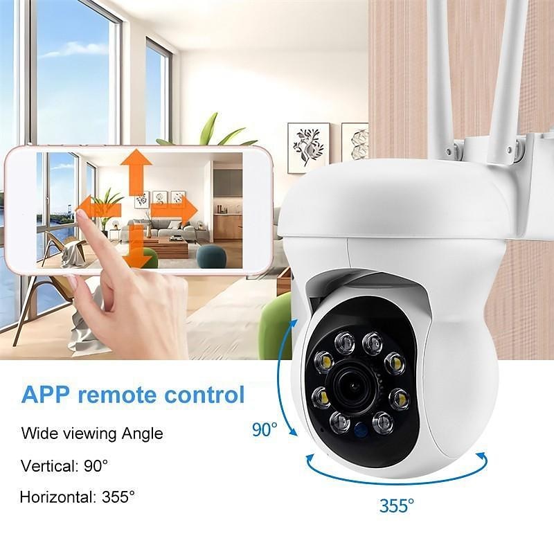 HD 1080P 5G WiFi IP Camera Wireless Speed Dome PTZ CCTV IR Outdoor NetCam Monitoring Auto Tracking Full Color Night Vision Security Camera NetCam4