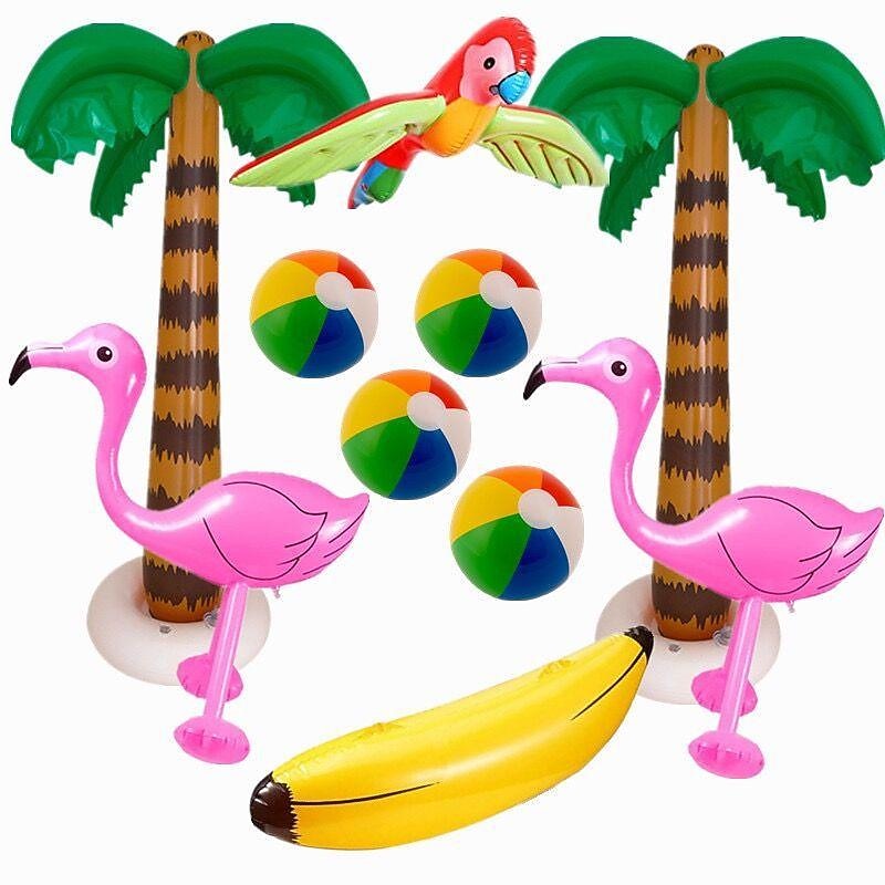PVC Pool Inflatable Coconut Tree Flamingo Beach Ball Banana Toy Gift Advertising Props Event Props Supply