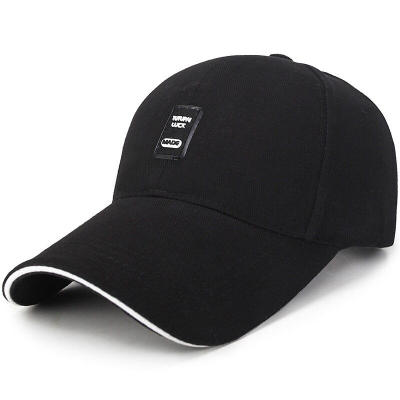 Men's Baseball Cap Black White Cotton Travel Beach Outdoor Vacation Plain Adjustable Fashion 6
