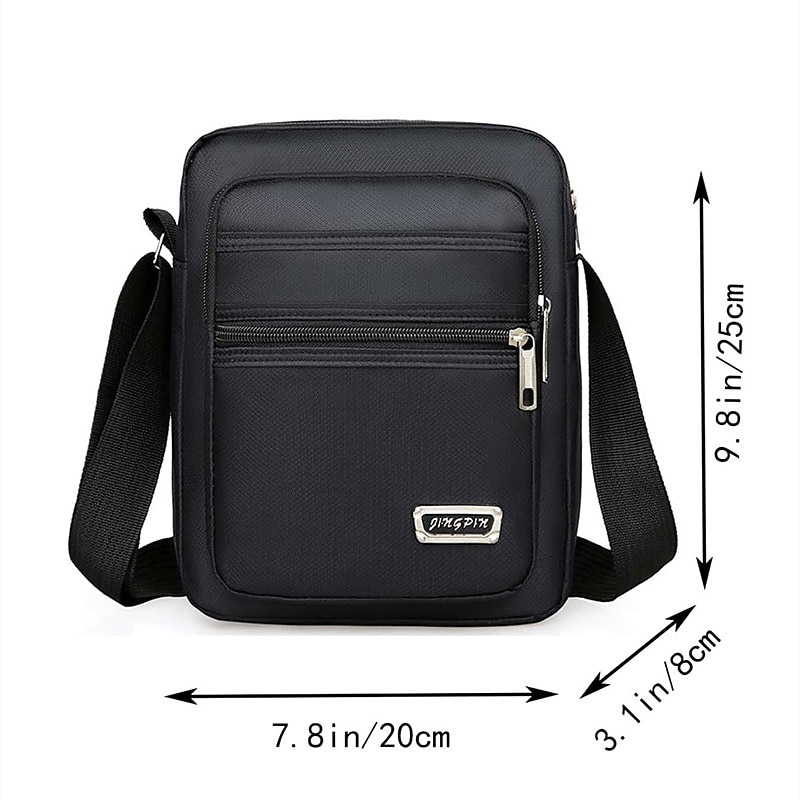 Lightweight Waterproof Nylon Crossbody Bag for Commuting, Travel, and School - Durable Multi-layer Wear-resistant Design, Back to School4