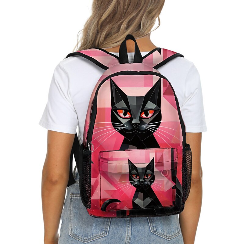 Cute Black Cat Backpack for Girls – Trendy Animal Print School Bag with Large Capacity and Fun Design for Teens2