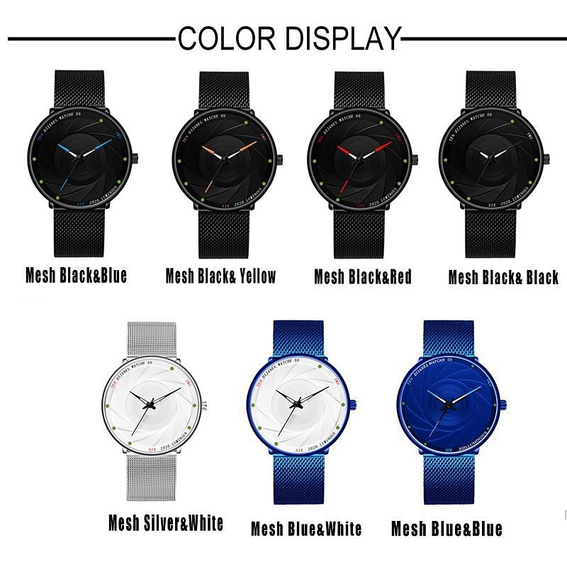 Fashion Mens Watches Luxury Quartz Watch Men Casual Business Black Mesh Steel Luminous Wrist Watch Male Clock Relogio Masculino4