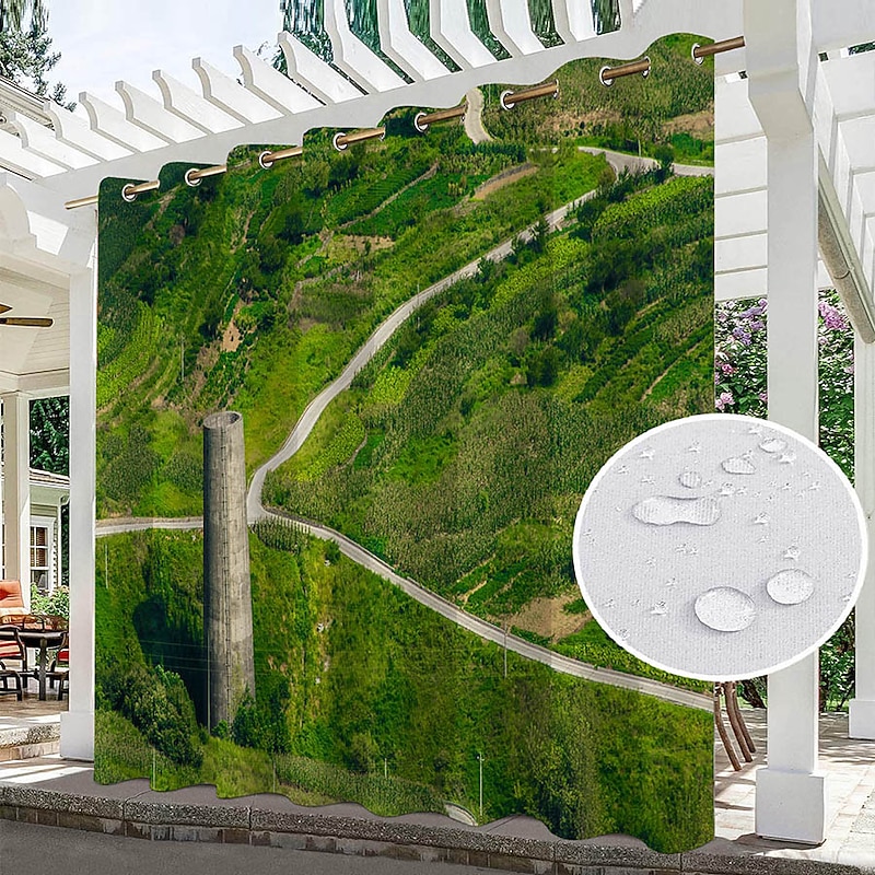 Waterproof Outdoor Curtains for Indoor Wedding Patio Thick Privacy Grommet Curtains for Wedding Bedroom, Living Room, Porch, Pergola, Cabana4