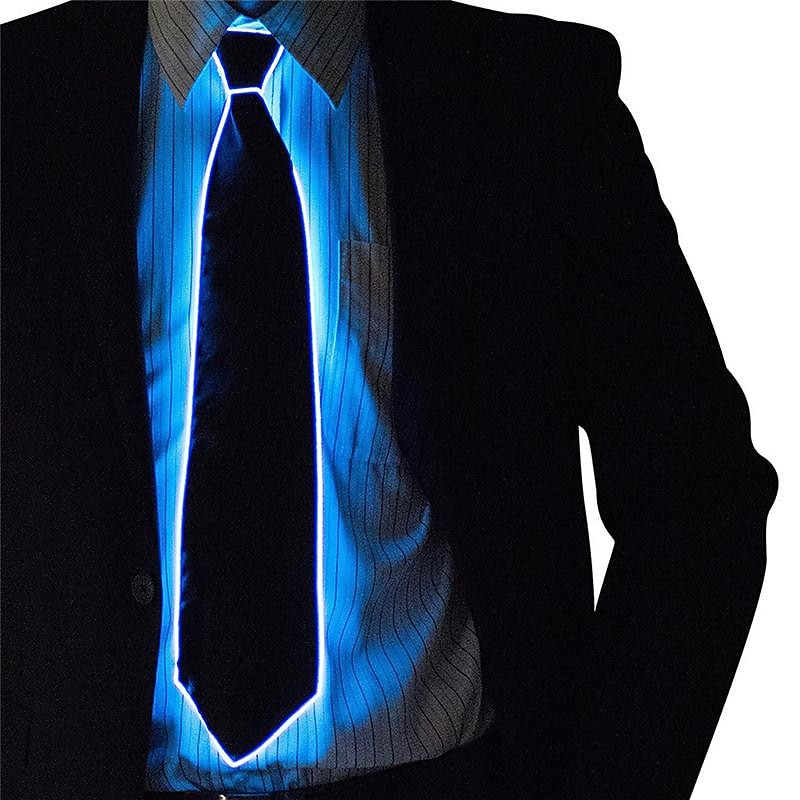 Men Glowing Tie EL Wire Neon LED Carnival Luminous Party Haloween Christmas Luminous Light Up Decoration DJ Bar Club Stage Prop Clothing3