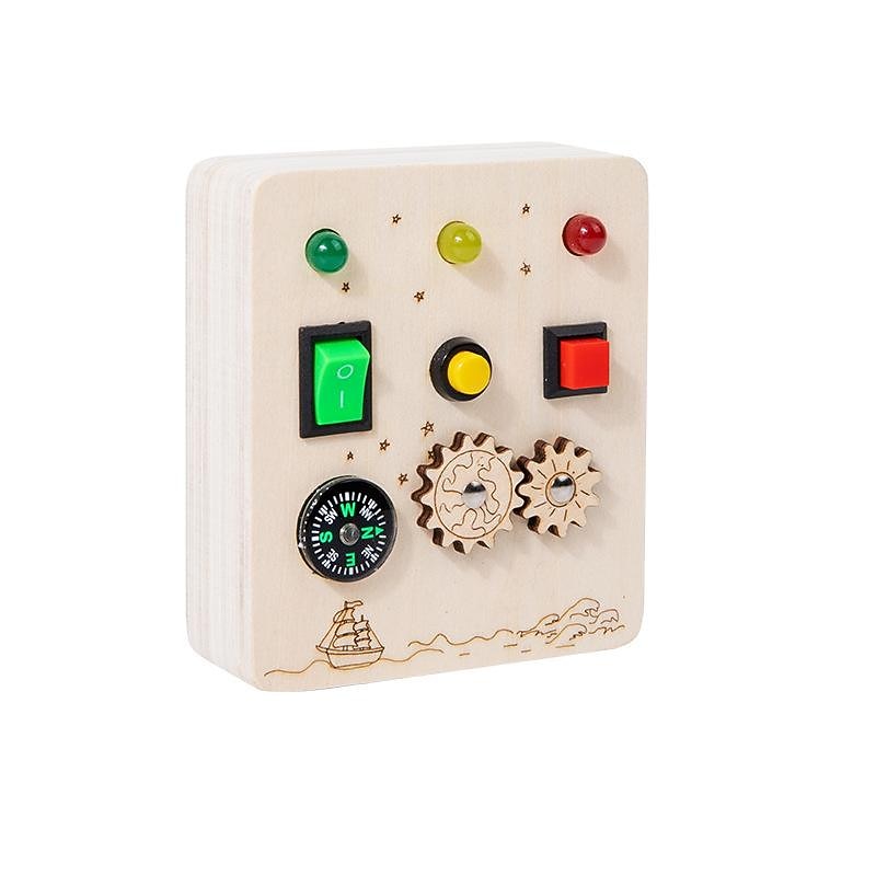 Montessori Light Switch Wooden Sensory Busy Board Pluggable Cords And Keys Educational Learning Decompression Toy Go to School Holiday Gifts for Kids3