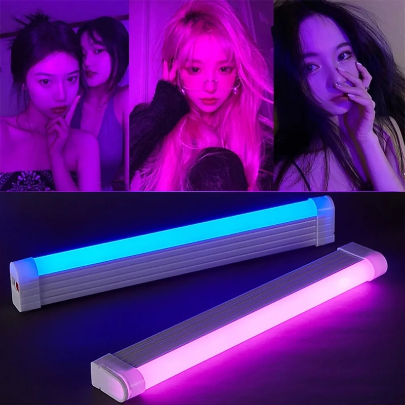 32/52CM strip atmosphere light USB rechargeable LED night light bedroom decoration light blue light purple light live broadcast atmosphere light background light4