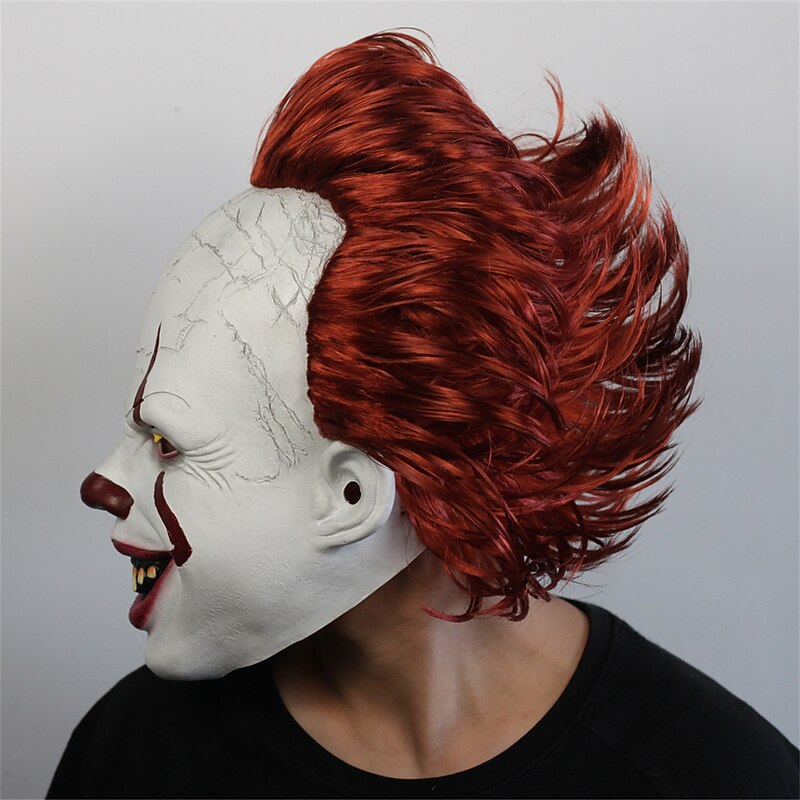 1pc Halloween Horror Clown Back To The Soul Mask Makeup Joker Headgear Cos Dress Up Props Anime Cosplay Funny Surprise Accessories3
