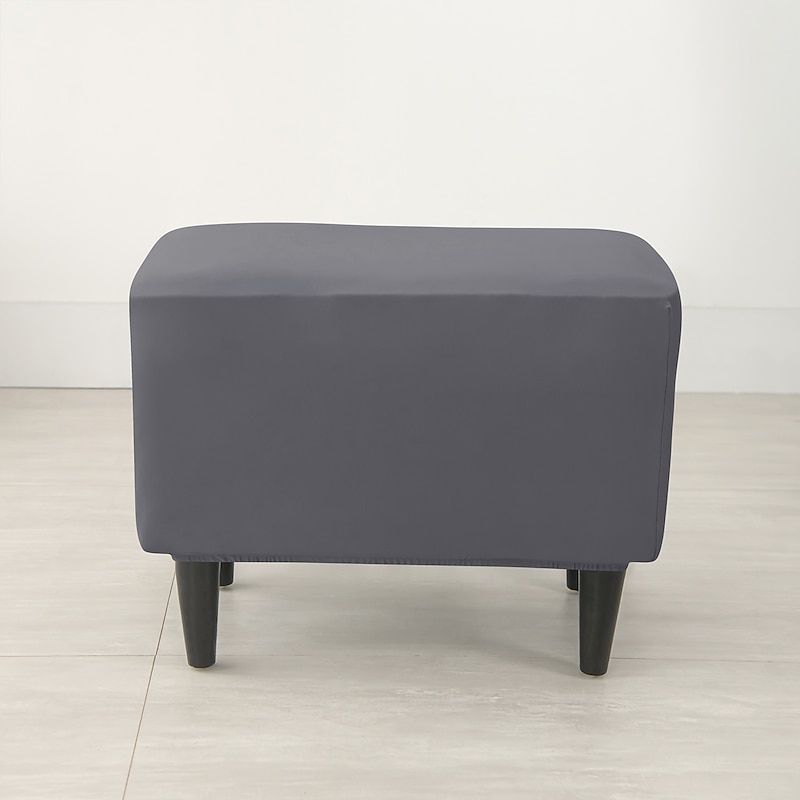 Stretch Wing Chair Cover Set with Ottoman Cover, Burgundy Spandex Stretch Wing Back Chair Cover Removable Machine Washable Armchair Chair Cover for Strandmon Chair3