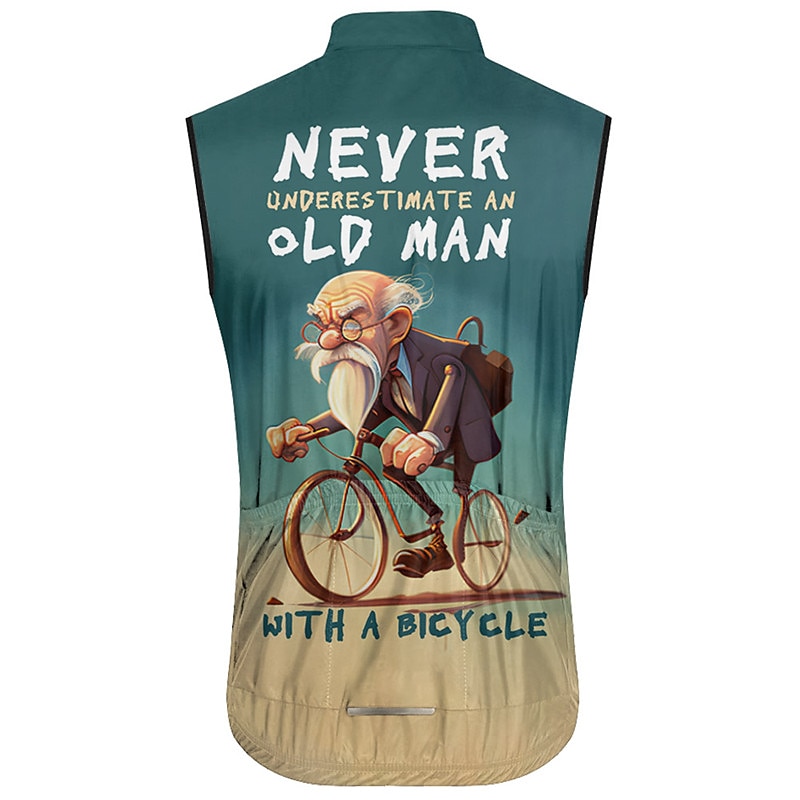 Men's Cycling Vest Cycling Jersey Graphic Letter & Number Sleeveless Bike Vest / Gilet Jersey Top with 3 Rear Pockets Mountain Bike MTB Road Bike Cycling Quick Dry Back Pocket Moisture Wicking3