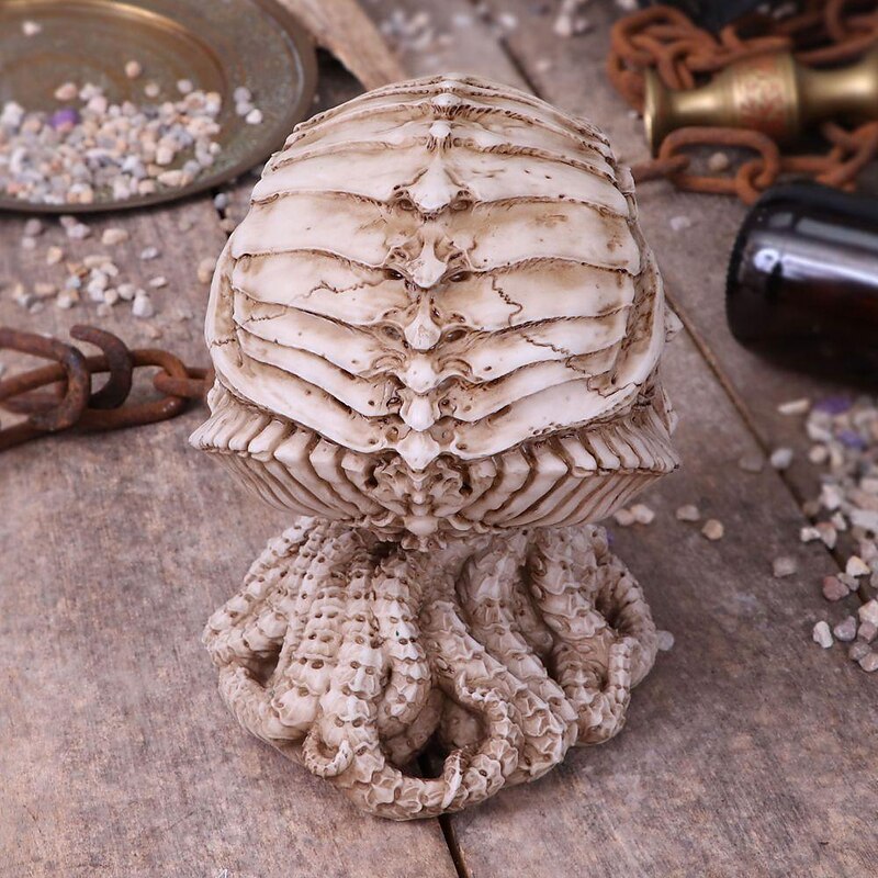 Halloween Cthulhu Skull Cthulhu Myth Statue Cthulhu Skull Resin Ornament Octopus Halloween Skeleton Decoration3
