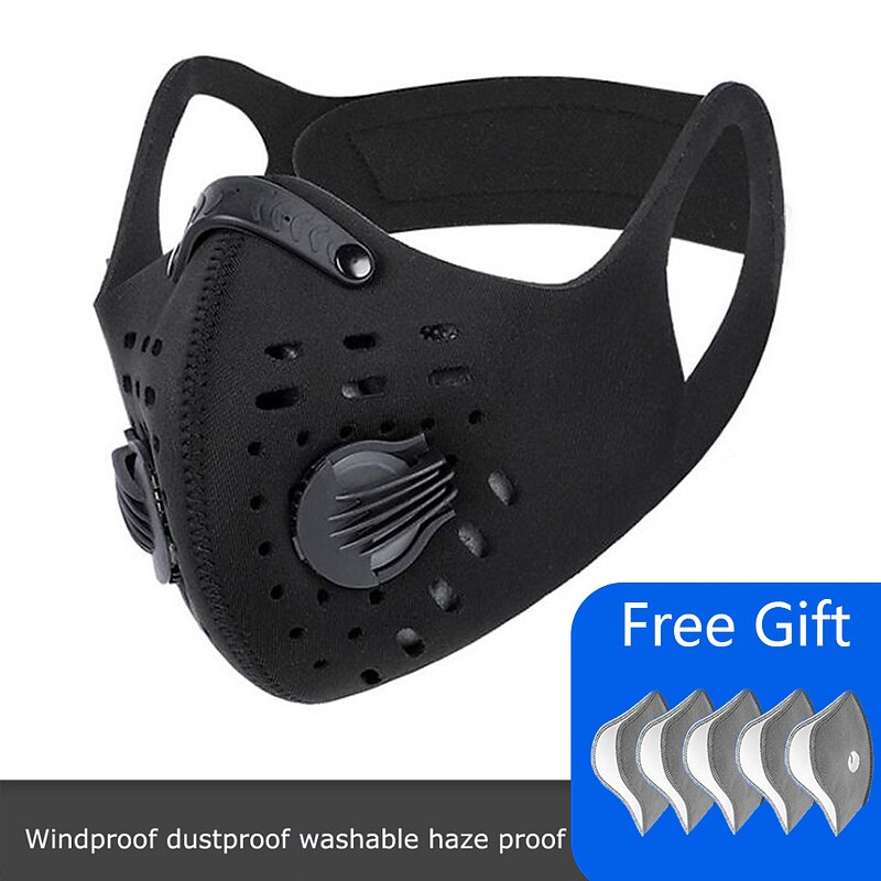 Motorcycle Mask Riding Dust Mask Breathable Replaceable Filter Filter Mask Hanging Ears Mask
