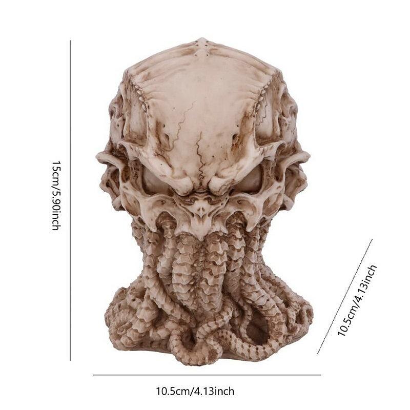 Halloween Cthulhu Skull Cthulhu Myth Statue Cthulhu Skull Resin Ornament Octopus Halloween Skeleton Decoration2