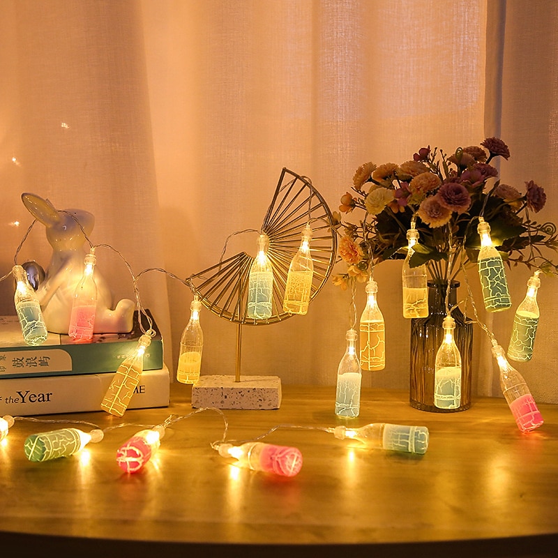 Wine Bottle String Lights Oktoberfest Battery Operated10/20/40LED String Lights Summer Life String Lights Decor For Home Bedroom Yard Patio Wedding Birthday Party Summer Decor4