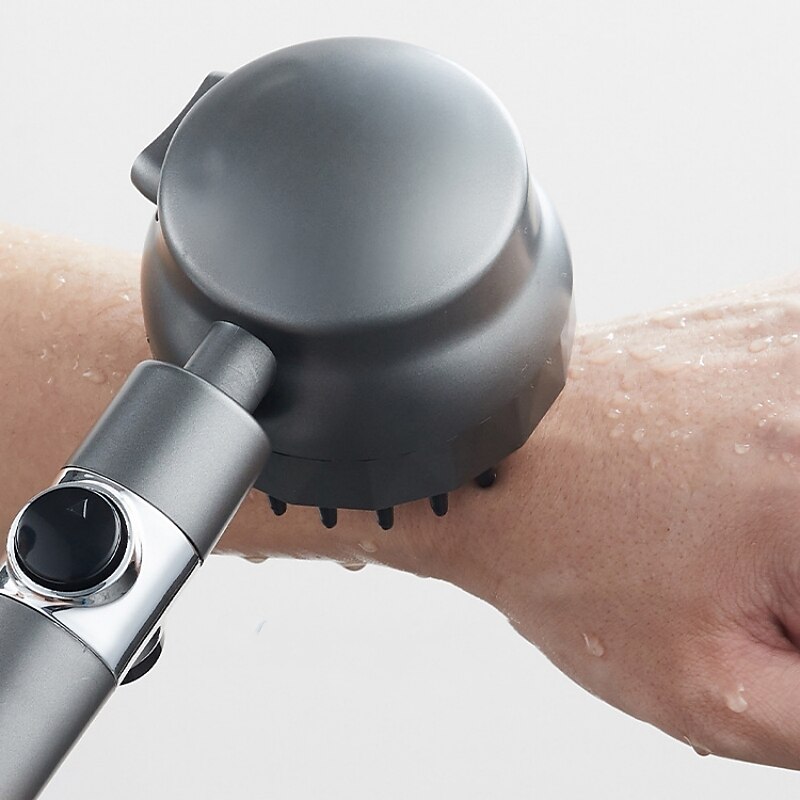High Pressure 3-Mode Message Shower Head With Stop Button Handheld Water Saving Spray Nozzle Bathroom Accessories3