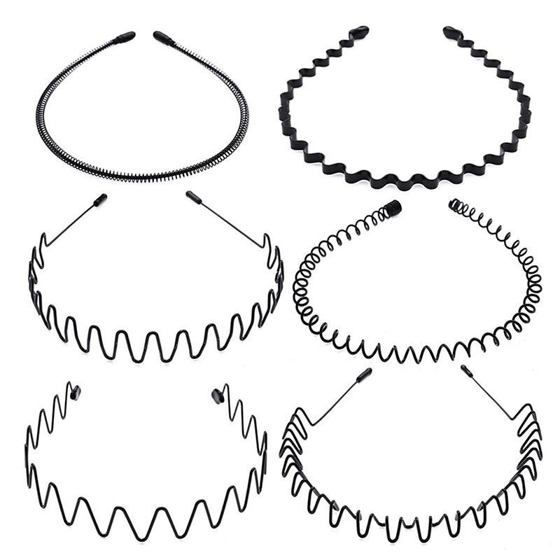 1PC Metal Headband - Hair Bands for Men and Women, Wavy Zig Zag Headbands, Curly Hair Holders, Spring Hair Hoops - Perfect Metal Hair Accessories for Style and Comfort