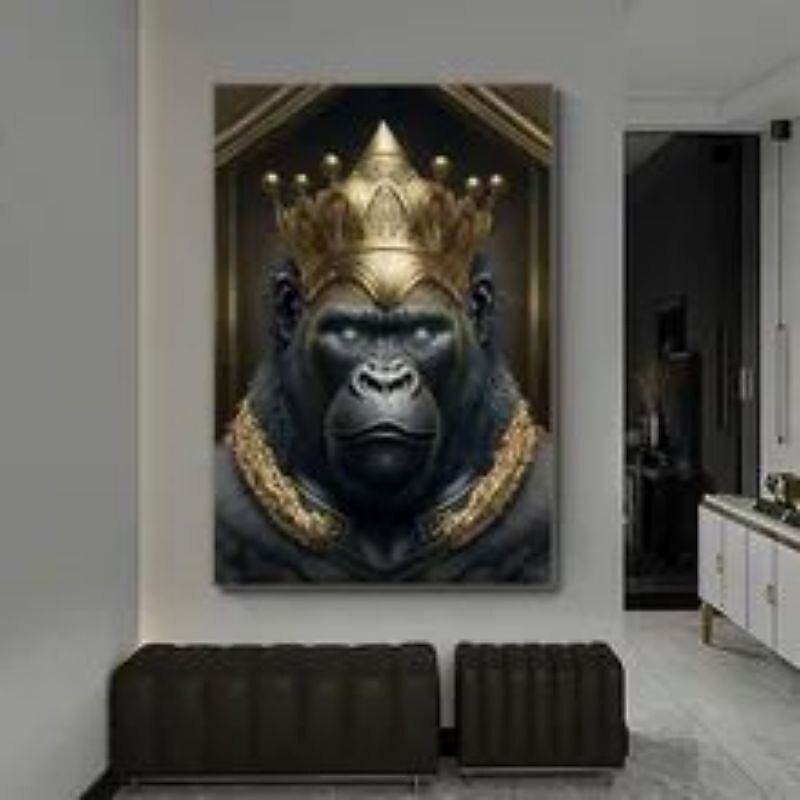 Animal Wall Art Canvas Prints and Posters Abstract Portrait Pictures Decorative Fabric Painting For Living Room Pictures No Frame4