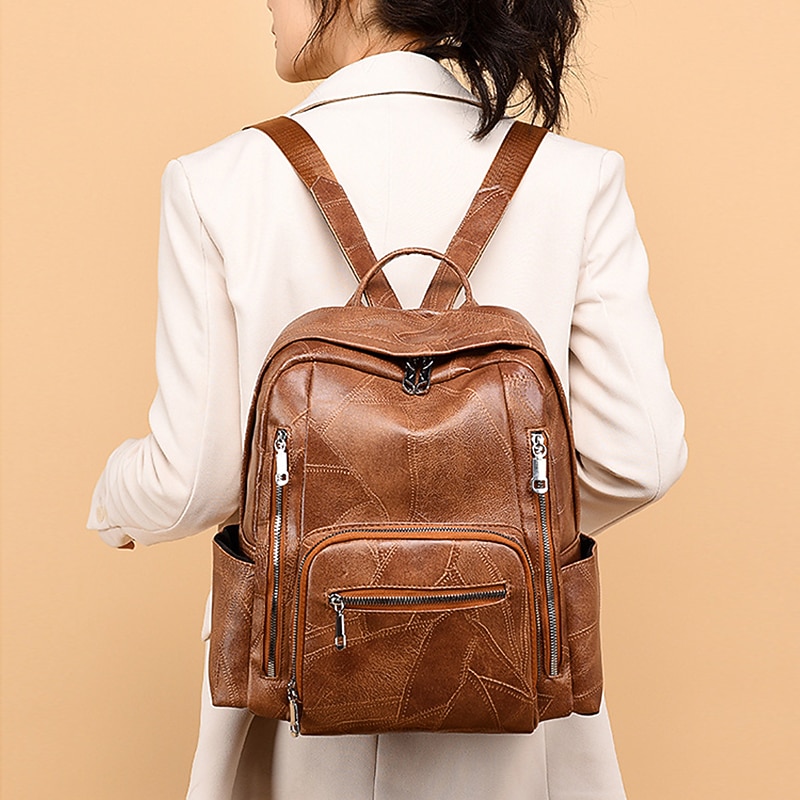 Women's Large Capacity Oxford Backpack - Stylish Anti-Theft Back to School Bag in 4 Colors2