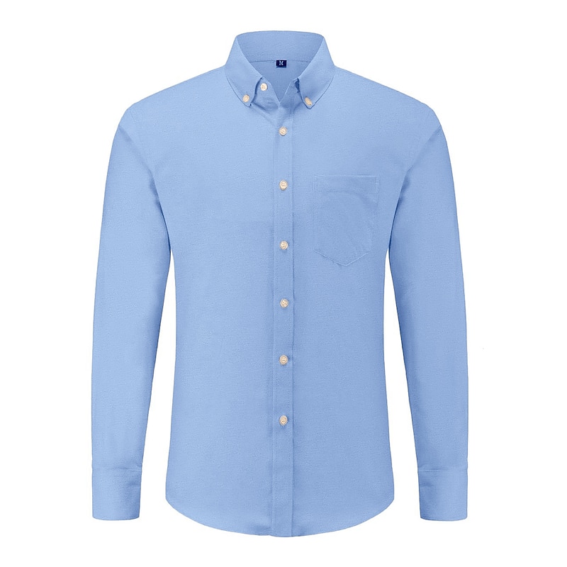 Men's Dress Shirt Button Down Shirt Collared Shirt Oxford Shirt Graphic Prints Wedding Party Black White Red Navy Blue Long Sleeve Square Neck All Seasons Clothing Apparel Pocket