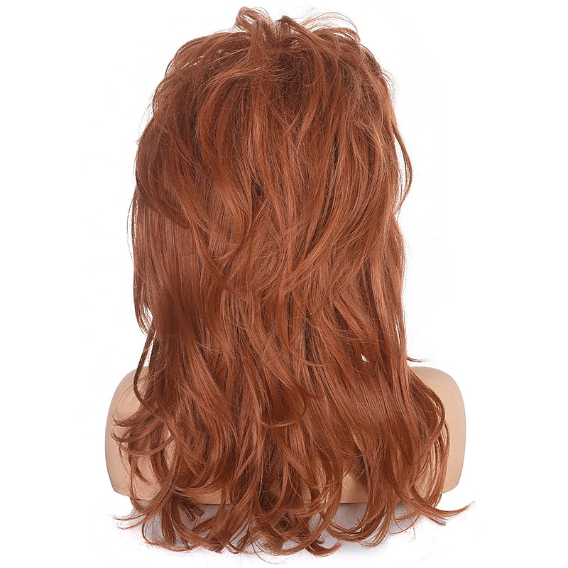 80s Women Peggy Bundy Beehive Wig Long Wavy Ginger Bouffant Synthetic Hair wigs for Married Housewife Big Red Vintage Costume Cosplay Carnival Party Halloween Wigs3