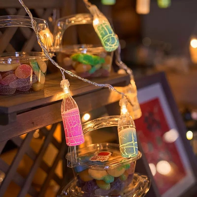 Wine Bottle String Lights Oktoberfest Battery Operated10/20/40LED String Lights Summer Life String Lights Decor For Home Bedroom Yard Patio Wedding Birthday Party Summer Decor3