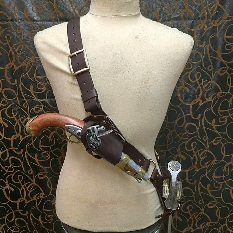 Punk & Gothic Medieval Renaissance Cosplay Costume Scabbard Pirate Warrior Viking Fancy Dress Men's Pirate Masquerade Stage Renaissance Fair LARP Adults' More Accessories3